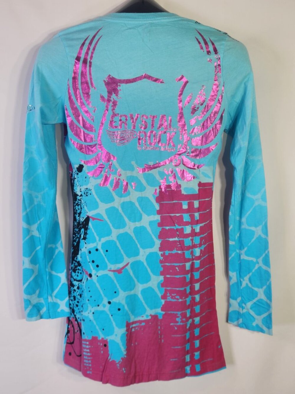 Crystal Rock by Christian Audigier Limited Edition #21/1000 Rocker Girl Tee - M - Picture 8 of 16